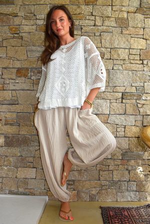 Dakota Crochet Top White